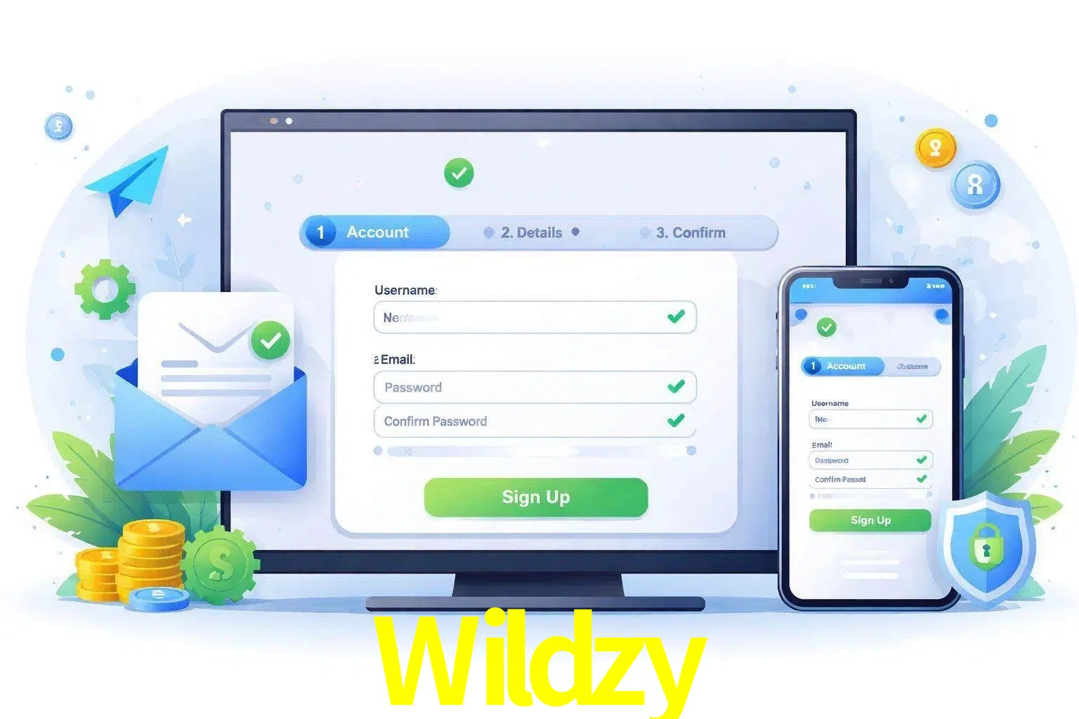 Registro de nuevo usuario y configuración de cuenta Wildzy